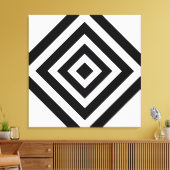 Moderne Abstracte kunst met diamantgeometrische vo Canvas Afdruk (Insitu (Woonkamer))