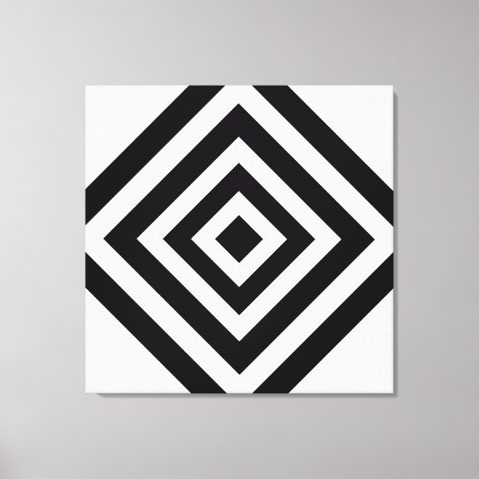 Moderne Abstracte kunst met diamantgeometrische vo Canvas Afdruk (Voorkant)