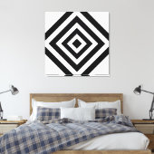 Moderne Abstracte kunst met diamantgeometrische vo Canvas Afdruk (Insitu (Slaapkamer))