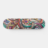 Moderne Abstracte kunst met tropisch handschrift Persoonlijk Skateboard (Horizontaal)