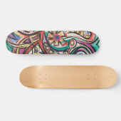 Moderne Abstracte kunst met tropisch handschrift Persoonlijk Skateboard (Horizontaal)
