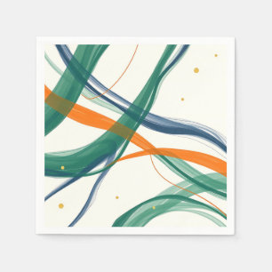 Moderne Abstracte kunst met vegen lijnen en gouden Servet