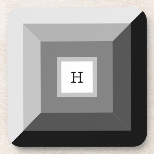 Moderne Abstracte kunst met zwart, grijs en wit Bier Onderzetter (Voorkant)