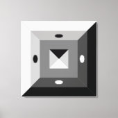 Moderne Abstracte kunst met zwart, grijs en wit Canvas Afdruk (Voorkant)