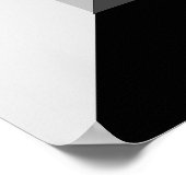 Moderne Abstracte kunst met zwart, grijs en wit Poster (Hoek)