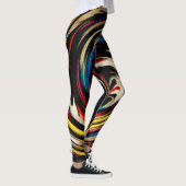 Moderne Abstracte kunst met zwijn Leggings (Rechts)