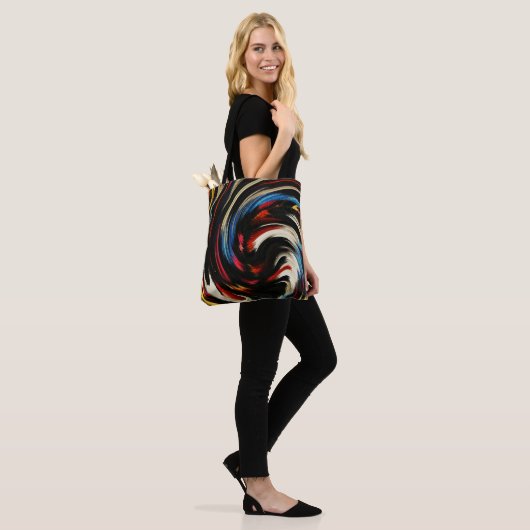 Moderne Abstracte kunst met zwijn Tote Bag (Op model)
