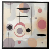 Moderne abstracte kunst midden eeuw tegeltje (Voorkant)