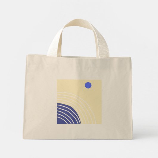 moderne abstracte kunst mini tote bag (Achterkant)