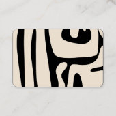 Moderne Abstracte kunst Minimalistische Black and  Visitekaartje (Achterkant)