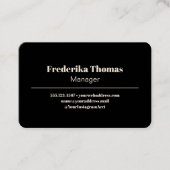 Moderne Abstracte kunst Minimalistische Black and  Visitekaartje (Voorkant)