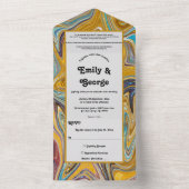 Moderne Abstracte kunst olieverfschilderij Artist All In One Uitnodiging (Binnen)