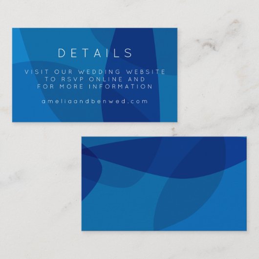 Moderne Abstracte kunst op de website voor een bla Informatiekaartje (Voorkant / Achterkant)