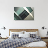 Moderne Abstracte Kunst Past Perfect in een Man Ca Canvas Afdruk (Insitu (Slaapkamer))