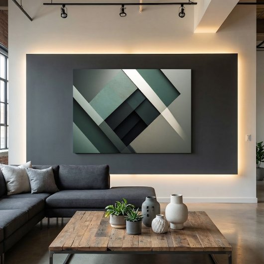 Moderne Abstracte Kunst Past Perfect in een Man Ca Canvas Afdruk