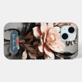 Moderne Abstracte Kunst Perzikbloesems Case-Mate iPhone Case (Achterkant (horizontaal))