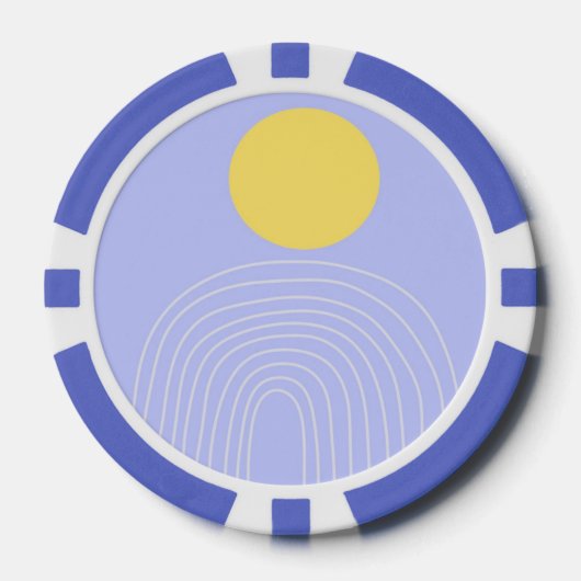 moderne abstracte kunst poker chips (Voorkant)