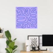 moderne abstracte kunst poster (Thuiskantoor)