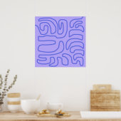 moderne abstracte kunst poster (Keuken)