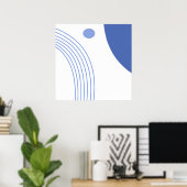moderne abstracte kunst poster (Thuiskantoor)