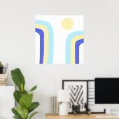 moderne abstracte kunst poster (Thuiskantoor)