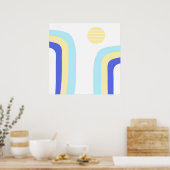 moderne abstracte kunst poster (Keuken)