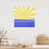 moderne abstracte kunst poster (Keuken)