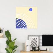 moderne abstracte kunst poster (Thuiskantoor)