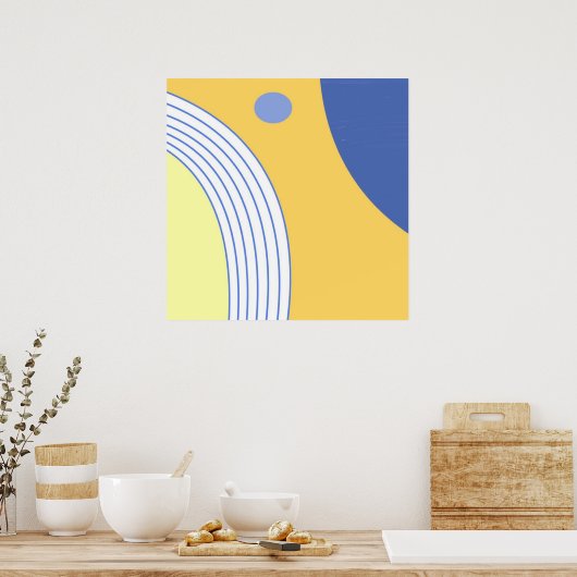 moderne abstracte kunst poster (Keuken)