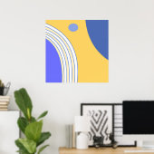 moderne abstracte kunst poster (Thuiskantoor)