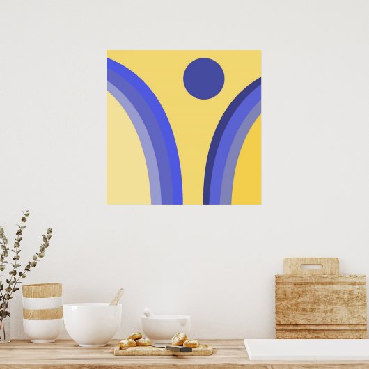 moderne abstracte kunst poster (Keuken)