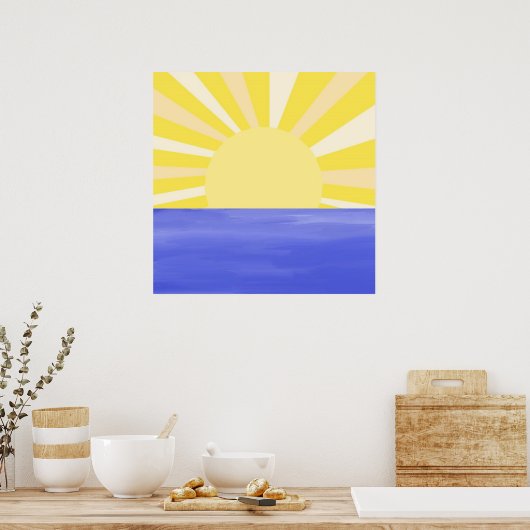 moderne abstracte kunst poster (Keuken)