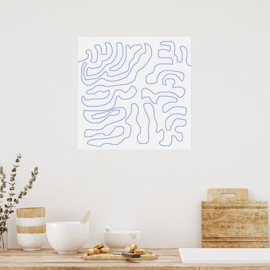 moderne abstracte kunst poster (Keuken)