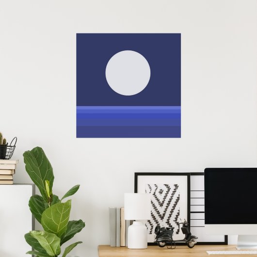 moderne abstracte kunst poster (Thuiskantoor)