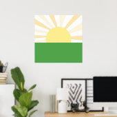 moderne abstracte kunst poster (Thuiskantoor)