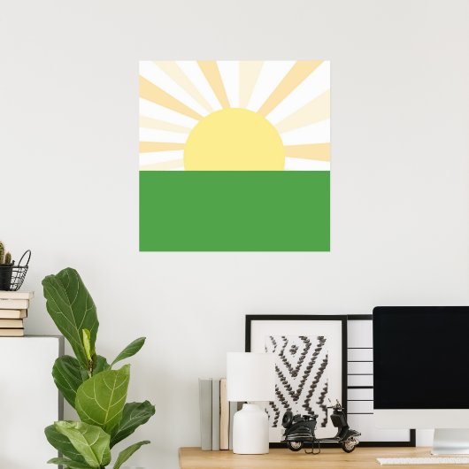 moderne abstracte kunst poster (Thuiskantoor)