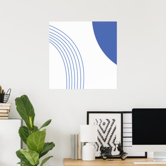 moderne abstracte kunst poster (Thuiskantoor)