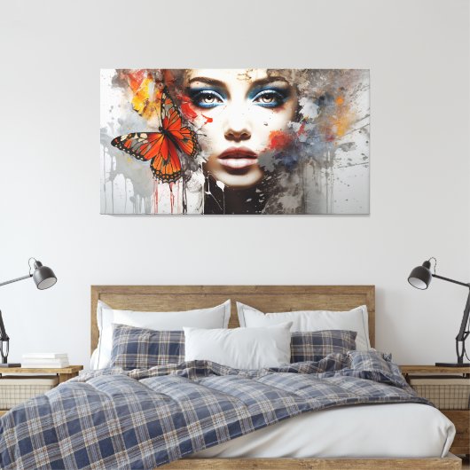 Moderne Abstracte kunst Print – Gold Texture Oil C (Insitu (Slaapkamer))