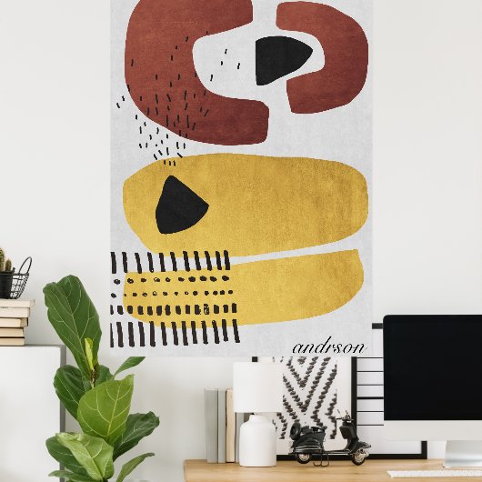 Moderne Abstracte kunst Prints (Thuiskantoor)