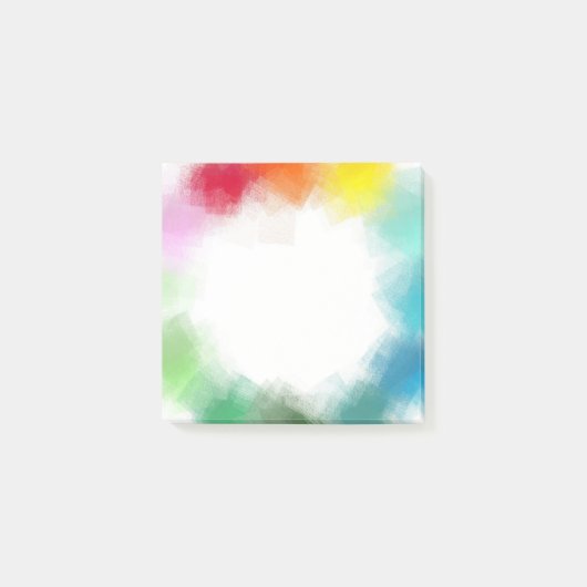 Moderne Abstracte Kunst Regenboog Kleuren Geel Sin Post-it® Notes (Voorkant)