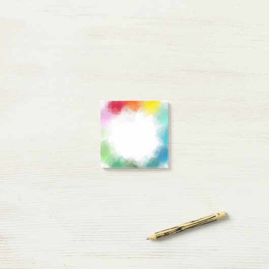 Moderne Abstracte Kunst Regenboog Kleuren Geel Sin Post-it® Notes (Op bureau)