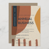 MODERNE ABSTRACTE KUNST ROEST ORANJE CONFERENTIE E KAART (Voorkant / Achterkant)