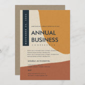 MODERNE ABSTRACTE KUNST ROEST ORANJE CONFERENTIE E KAART (Voorkant / Achterkant)