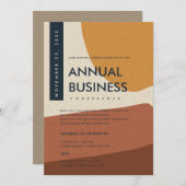 MODERNE ABSTRACTE KUNST ROEST ORANJE CONFERENTIE E KAART (Voorkant / Achterkant)