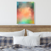 Moderne Abstracte kunst Rood Blauw Geel Groen Kleu Canvas Afdruk (Insitu (Slaapkamer))
