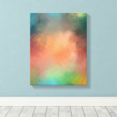 Moderne Abstracte kunst Rood Blauw Geel Groen Kleu Canvas Afdruk (Insitu (Houten vloer))