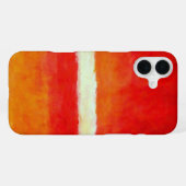 Moderne Abstracte Kunst - Rood Geel Wit iPhone Hoesje (Achterkant horizontaal)