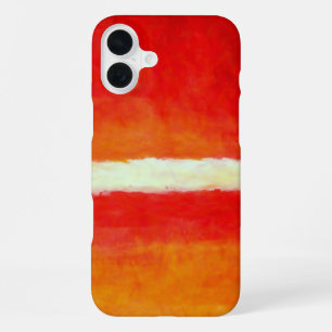 Moderne Abstracte Kunst - Rood Geel Wit iPhone 16 Plus Hoesje