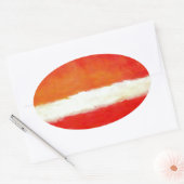 Moderne Abstracte kunst - Rothko Style Ovale Sticker (Envelop)
