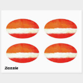 Moderne Abstracte kunst - Rothko Style Ovale Sticker (Vel)